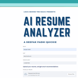 Resume Analyzer using AI (python)