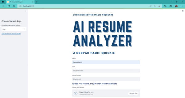 Resume Analyzer using AI (python)