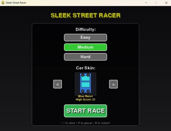 Car Racing Game (python code)